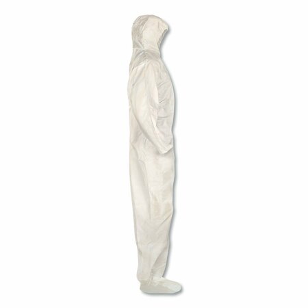 Kleenguard A80 Coveralls with Head/Foot Covering, Saranex 23-P/Cloth, 4X-Large, White, 10PK KCC 45667